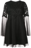 Thumbnail for your product : Aidan Mattox floral lace sheer sleeve mini dress