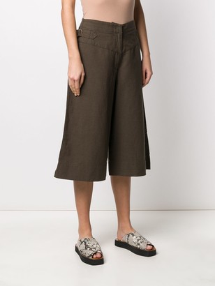 Margaret Howell Clinched Waist Cropped Trousers
