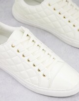 Thumbnail for your product : ASOS DESIGN sneakers with quilting in white