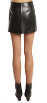 Thumbnail for your product : R 13 Leather Mini Skirt in Black