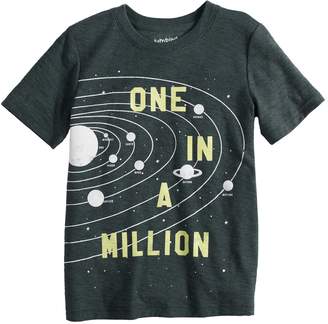 Boys 4-12 Jumping Beans "One in a Million" Solar System Outer Space Tee