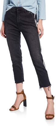 Mother The Shaker Prep Crop Jeans w/ Stripes