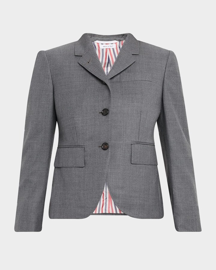 Thom Browne High-Armhole Single-Breasted Twill Sport Coat