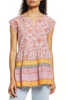 Thumbnail for your product : BeachLunchLounge Jessa Border Print Cotton Top