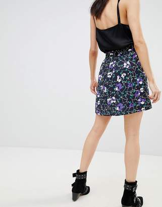 Vero Moda graphic floral skirt
