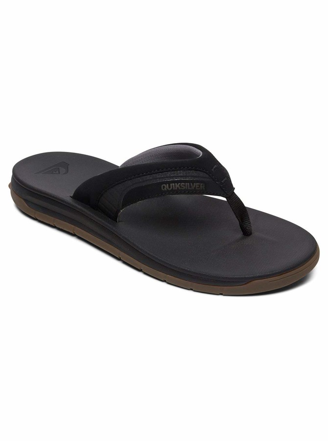 black memory foam flip flops