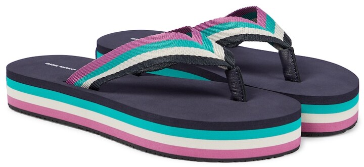 Isabel Marant Tae striped thong sandals
