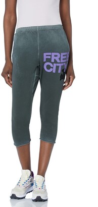 FREECITY Womens 3/4 Cropped Sweatpant 