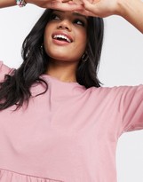 Thumbnail for your product : ASOS DESIGN casual smock top in dusky pink