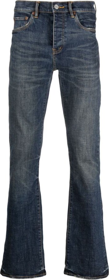 stonewashed slim-fit jeans, Purple Brand
