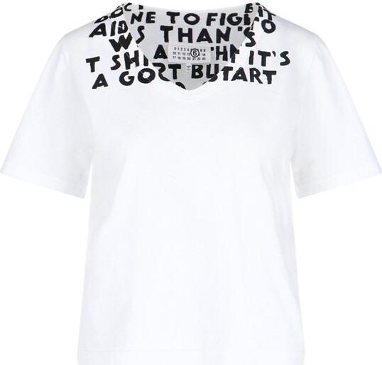 MM6 MAISON MARGIELA V-Neck Sida T-Shirt