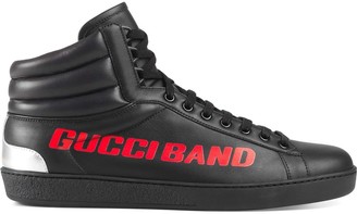 black high top gucci sneakers