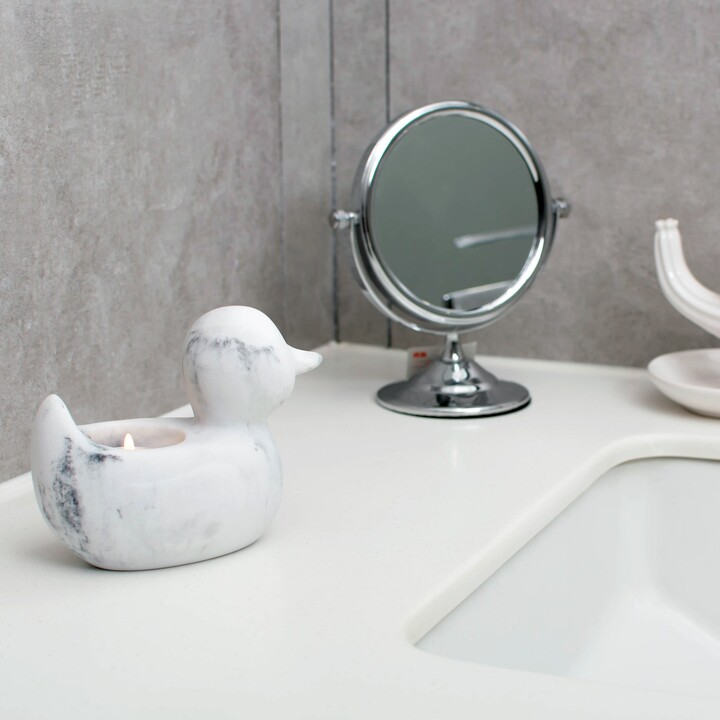 Dunelm Marble Duck Tealight Holder White ShopStyle Bath Linens