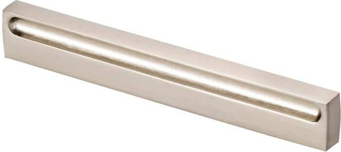 TOPEX Contemporary Collection 2.5 in. Center-to-Center Brushed Nickel Ruler Cabinet Pull