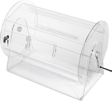 Stellweilan Tessberg Acrylic Raffle Drum,Professional Raffle Ticket Spinning Cage with 2 Keys, Transparent Lottery Spinning Drawing, Holds 10000 Tickets or 300 Raffle Ball