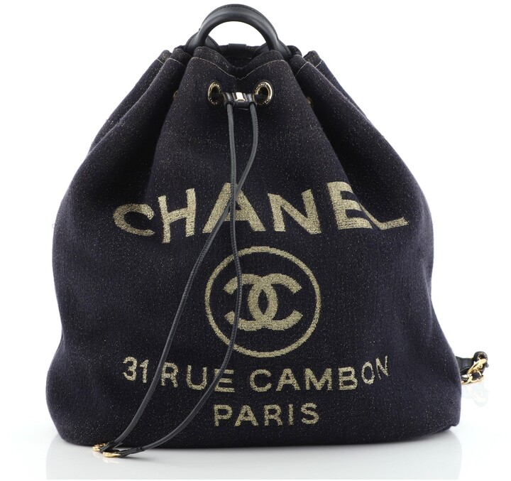 Chanel Deauville Backpack Denim Large - ShopStyle