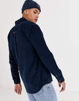 Thumbnail for your product : Tommy Jeans cord shirt in navy with large flag logo