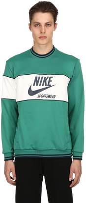 Nike Logo Printed Color Block Sweatshirt