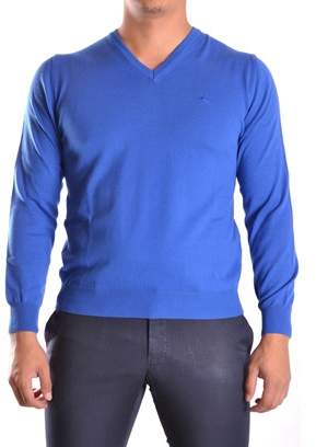 Harmont & Blaine Men's Blue Cotton Sweater.