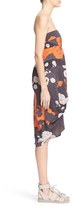 Thumbnail for your product : Zero Maria Cornejo Women's 'Oona' Lotus Print Strapless Stretch Silk Charmeuse Dress