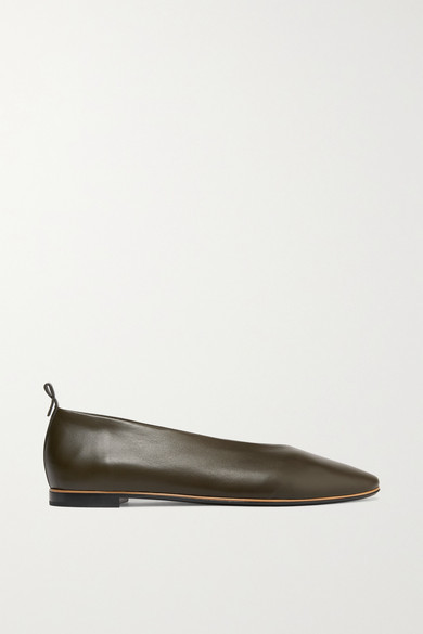 army green flats