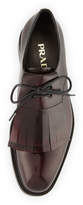 Thumbnail for your product : Prada Cordovan Spazzolato Leather Lace-Up w/Removable Fringe