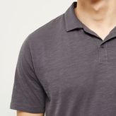 Thumbnail for your product : River Island Mens Dark grey slub cotton polo shirt