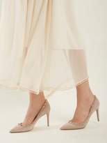 Thumbnail for your product : Valentino Rockstud Suede Pumps - Womens - Nude