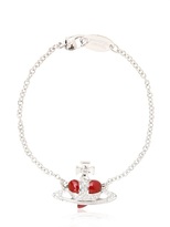 Thumbnail for your product : Vivienne Westwood Diamante Heart Enameled Brass Bracelet