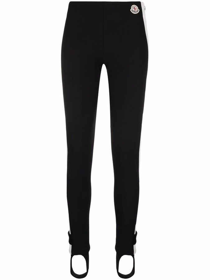 Black Stirrup stretch-jersey leggings, Prada