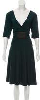Thumbnail for your product : Armani Collezioni Three-Quarter Midi Dress