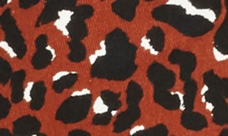 ELOQUII Leopard Print Long Sleeve Stretch Cotton Jumpsuit