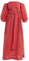 Thumbnail for your product : Lisa Marie Fernandez Rosie Floral Embroidered Cotton Dress - Womens - Red Multi