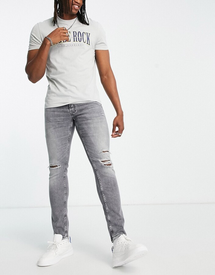Grau 32 HERREN Jeans Basisch Rabatt 98 % Jack & Jones Jegging & Skinny & Slim 
