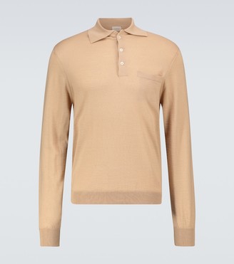 Lemaire Long-sleeved knitted polo shirt