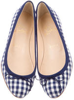 Thumbnail for your product : Christian Louboutin Gingham Round-Toe Flats