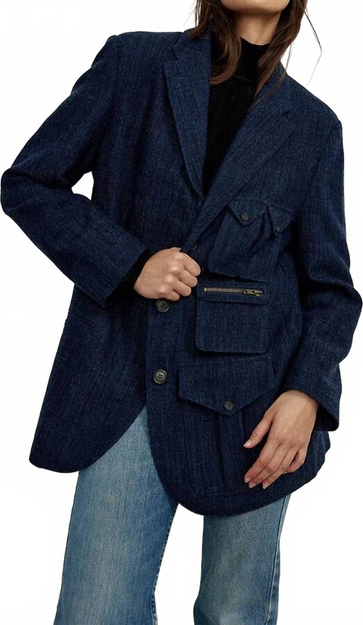 Smythe Surplus Oversized Blazer In Indigo