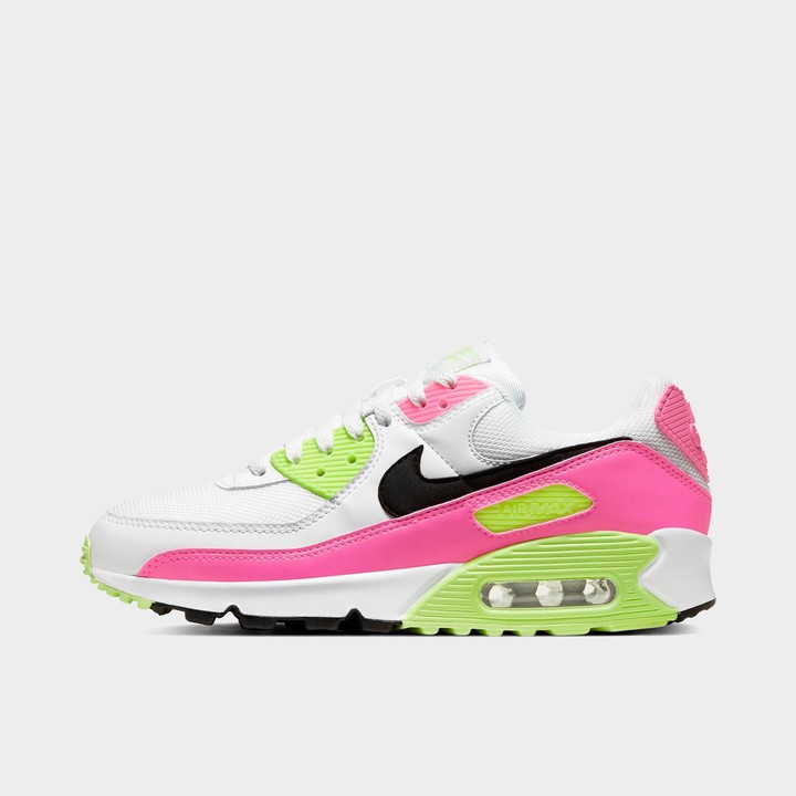 pink and green nike sneakers