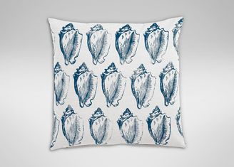 Ethan Allen Block-Printed Conch Shell Pillow