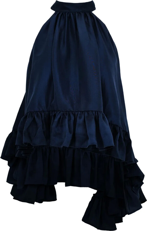 Azeeza Plath Raw silk top