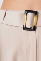 Thumbnail for your product : BEIGE Na Kd Trend Wide Belted Cotton Blend Pants Beige