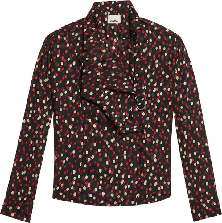 Isabel Marant Emany ruffled polka-dot top