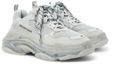 Thumbnail for your product : Balenciaga Triple S Clear Sole Mesh, Nubuck And Leather Sneakers