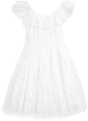 Ralph Lauren Cotton Off-the-Shoulder Dress