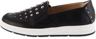 Adrienne Vittadini Goldie Studded Gored Sneakers