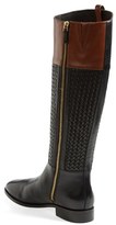 Thumbnail for your product : Cole Haan 'Brennan' Woven Shaft Riding Boot (Women)