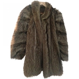Thumbnail for your product : Saint Laurent Brown Fur Coat