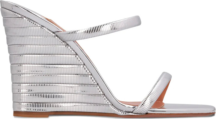 Aquazzura 95mm Riviera wedge sandals