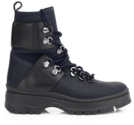 Aquatalia Starla Canvas & Leather Hiking Boots - ShopStyle Athletic Shoes