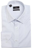 Thumbnail for your product : Alara white and light blue microcheck cotton point collar dress shirt